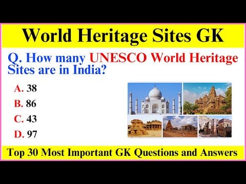 World Heritage Sites in India 2025 | UNESCO Heritage Sites in India 2025 | Art and Culture | GK GS thumbnail