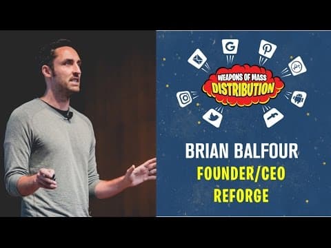 [WMD 2016] Reforge, Brian Balfour "How to (actually) become elite at growth" thumbnail