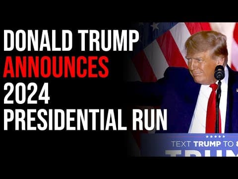Trump Announces 2024 Presidential Run thumbnail