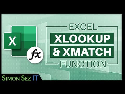 How to Use Excel XLOOKUP and XMATCH Functions thumbnail