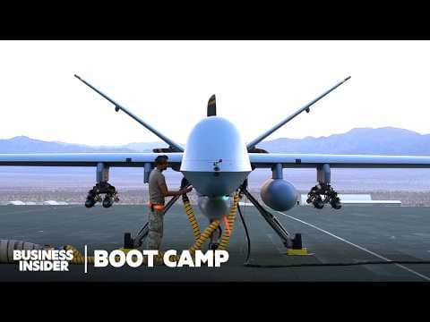 How Air Force Drone Pilots "Fly" The $32 Million MQ-9 Reaper Drone | Boot Camp | Business Insider thumbnail