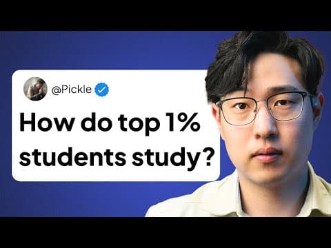“People with good grades: what are your study habits?” thumbnail