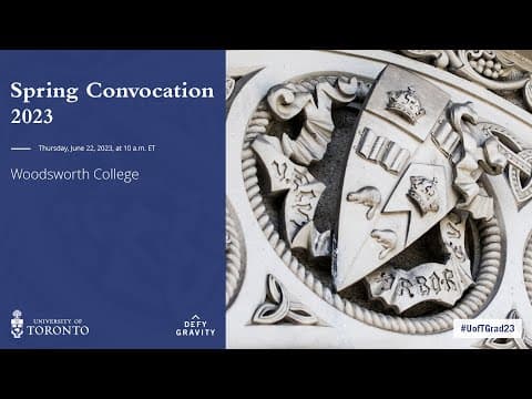 Woodsworth College Spring 2023 Convocation thumbnail