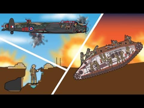Amazing Cross Sections- WW1 Trench, WW1 Tank and Lancaster Bomber Plane thumbnail