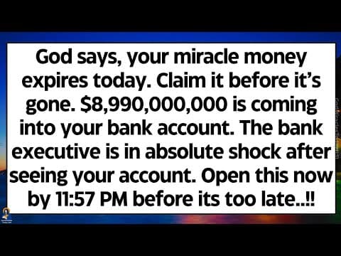🧾God says, your miracle cheque expires today. Bank executive is in shock after seeing your account thumbnail