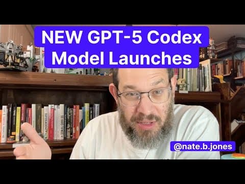 NEW GPT-5 Codex Model Launches thumbnail