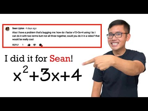 factoring a quadratic by completing the square thumbnail