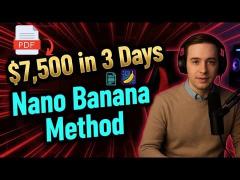 I Made $7,500 in 3 Days Selling PDFs (Using Nano Banana) thumbnail