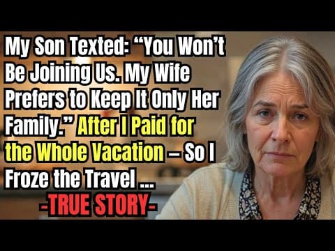 HER TRUE STORY FROM CALIFORNIA 👵💔 My Son Texted: “You Won’t Be Joining Us. My Wife Prefers to Keep… thumbnail
