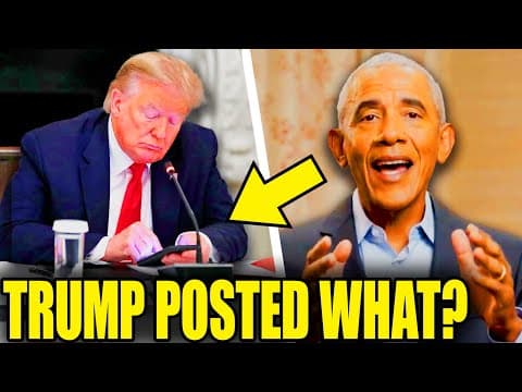 Trump RAGES POST As Obama GOES PUBLIC Over Criminal Scandal! thumbnail