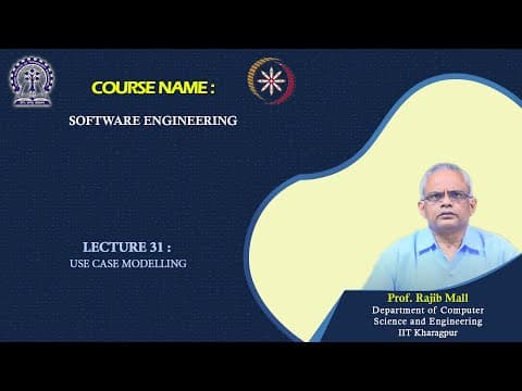Lecture 31: Use Case Modelling thumbnail