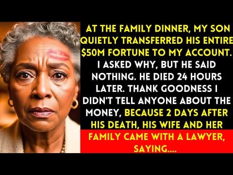 My Son Quietly Sent His $50M Fortune To Me, He Died 24hrs Later Then His Wife Showed Up Saying... thumbnail