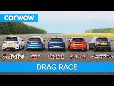 Polo GTI vs Fiesta ST vs Yaris GRMN vs MINI JCW vs 208 GTI - DRAG RACE and ROLLING RACE thumbnail
