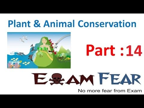 Biology Plants & Animal Conservation part 14 (Questions) CBSE class 8 VIII thumbnail