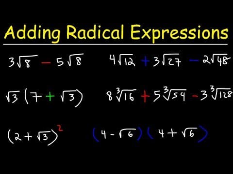 How to Add and Subtract Square Roots and Cube Roots thumbnail