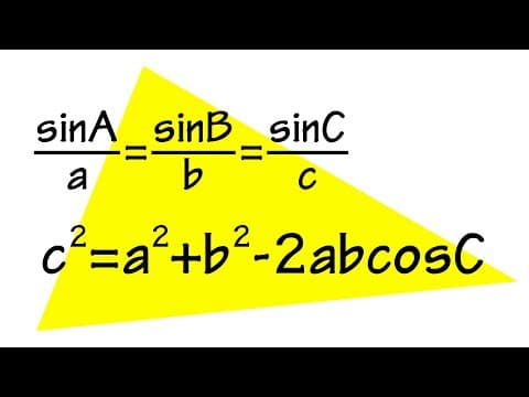 Classic math proofs of the law of sine and the law of cosine thumbnail