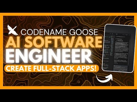 Codename Goose: Fully FREE AI Software Engineer Can DO Anything! Opensource Claude Code Alternative! thumbnail