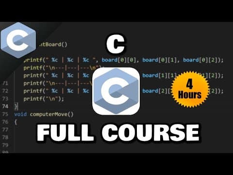 How to Start Coding in C Programming for Free thumbnail