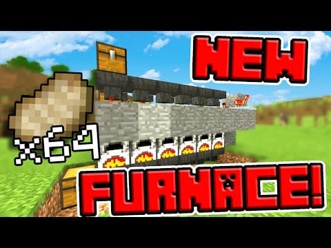 NEW Super Fast Furnace in Minecraft PE! (64+ Items a min) thumbnail