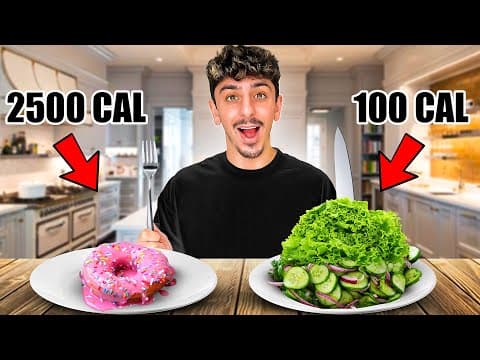 Eating Highest VS Lowest Calorie Food - Challenge thumbnail