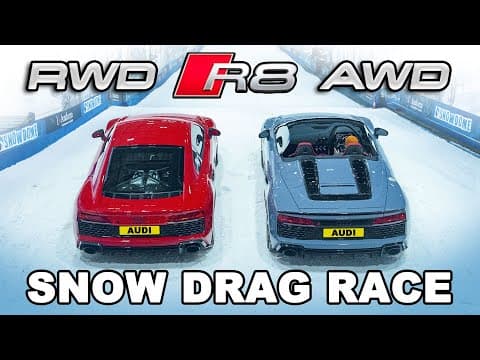 Audi R8 AWD v RWD: Winter Tyre DRAG RACE thumbnail