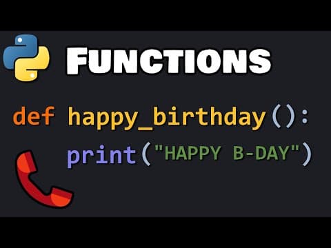 Functions in Python are easy 📞 thumbnail