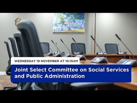 2nd Meeting - JSC Social Services & Public Administration - November 19, 2025 - SSSD thumbnail