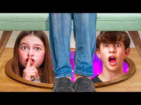 We Built a SECRET ROOM To Hide From My Dad ft/ Ben Azelart thumbnail