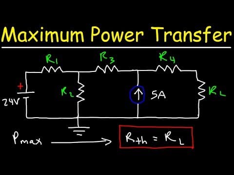 Maximum Power Transfer Theorem Using Nodal Analysis & Thevenin Equivalent Circuits thumbnail