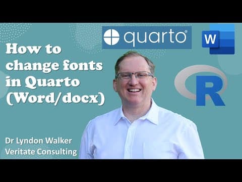 How to change document fonts & formats in Quarto (Word/Docx) thumbnail