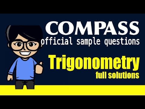 Q5, ACT Compass Trigonometry (official sample test problems) thumbnail