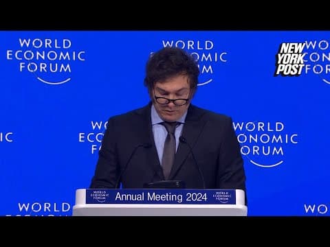 Argentina President Javier Milei slams elites at Davos: 'the state is the problem' thumbnail