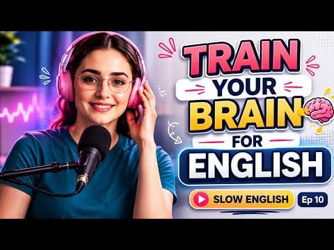 Train Your Brain for English: Improve Your English Fluency! English Learning Podcast thumbnail