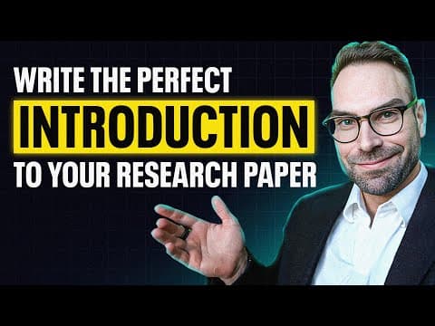 How To Write The Perfect Introduction To Your Research Paper (Prof. David Stuckler) thumbnail