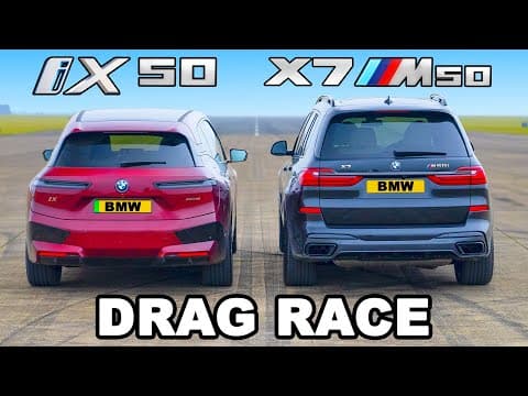 BMW iX 50 v BMW X7 M50i: DRAG RACE thumbnail