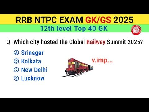 ntpc undergraduate previous year question paper | rrb ntpc 12th level gk | ntpc undergraduate gk thumbnail