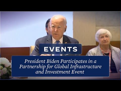 President Biden Participates in a Partnership for Global Infrastructure and Investment Event thumbnail