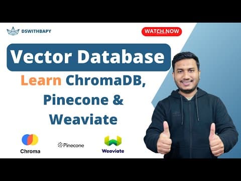 Complete Tutorial on Vector Database - Learn ChromaDB, Pinecone & Weaviate | Generative AI thumbnail