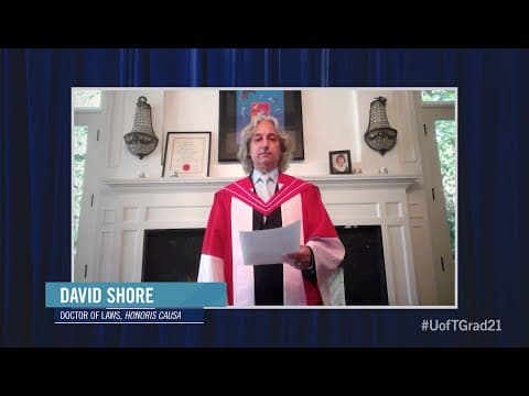 David Shore, honorary degree recipient, spring convocation 2021 thumbnail