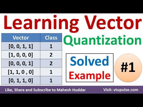 27. Learning Vector Quantization | LVQ | LVQ Solved Example - 1 in Soft Computing by Mahesh Huddar thumbnail