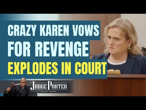 Crazy Karen Vows For Revenge. Explodes In Court. thumbnail