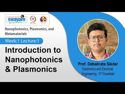 Lec 1: Introduction to Nanophotonics & Plasmonics thumbnail