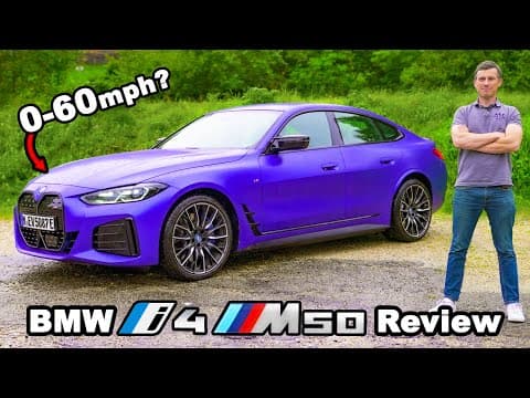 BMW i4 M50 review - quicker 0-60mph than an M3? thumbnail