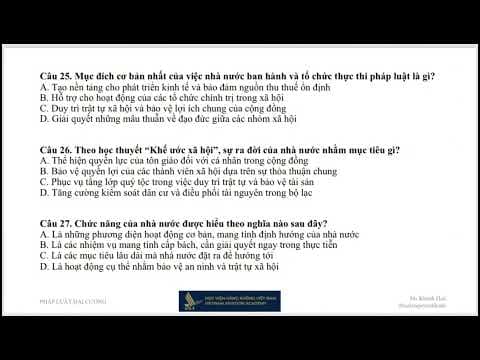 ÔN TẬP CHƯƠNG 1: NHỮNG VẤN ĐỀ LÝ LUẬN CHUNG VỀ NHÀ NƯỚC thumbnail