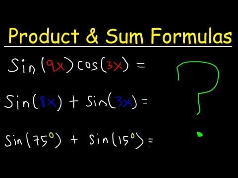 What Are Product-to-Sum and Sum-to-Product Formulas in Trigonometry? thumbnail