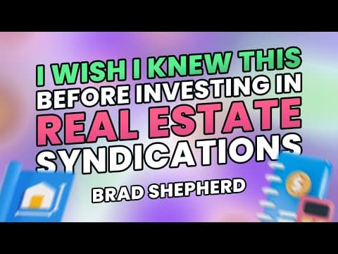🟠 Powerful Investing Alternatives - Syndications and Passive Strategies with Brad Shepherd 🟠 thumbnail