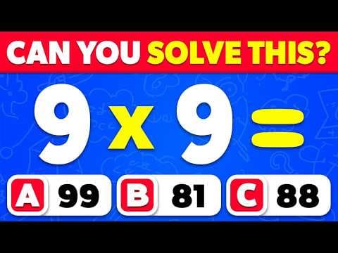 Can You Pass This Maths Quiz? ➗✖️🤓 | EASY to IMPOSSIBLE | The Ultimate Math Quiz thumbnail