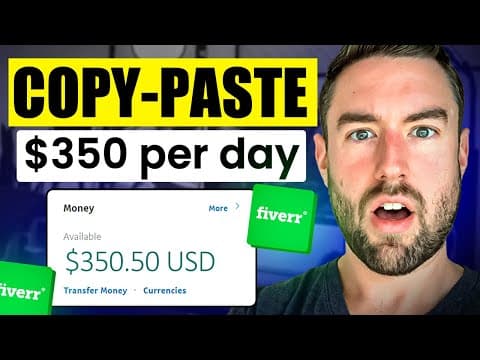COPY-PASTE $350 DAY Fiverr Method For Beginners! (2024) thumbnail