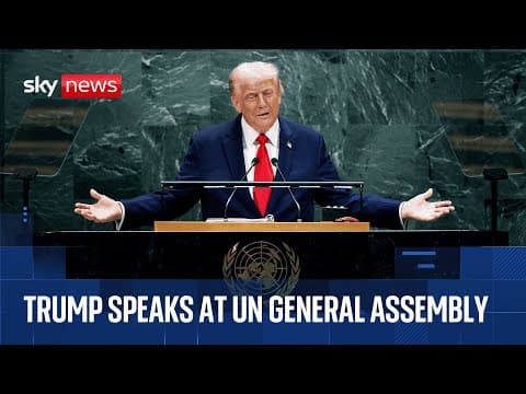 Trump attacks UN, NATO and London's mayor during general assembly speech | Watch in full thumbnail