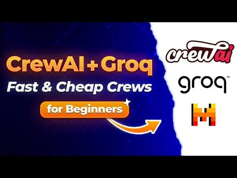 CrewAI + Groq Tutorial: Crash Course for Beginners thumbnail